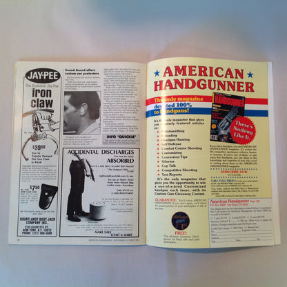 Vintage Sep/Oct 1983 American Handgunner Magazine Handgun Accessories Directory Redhawk Grand Master Deluxe Bianchi Cup Top 10
