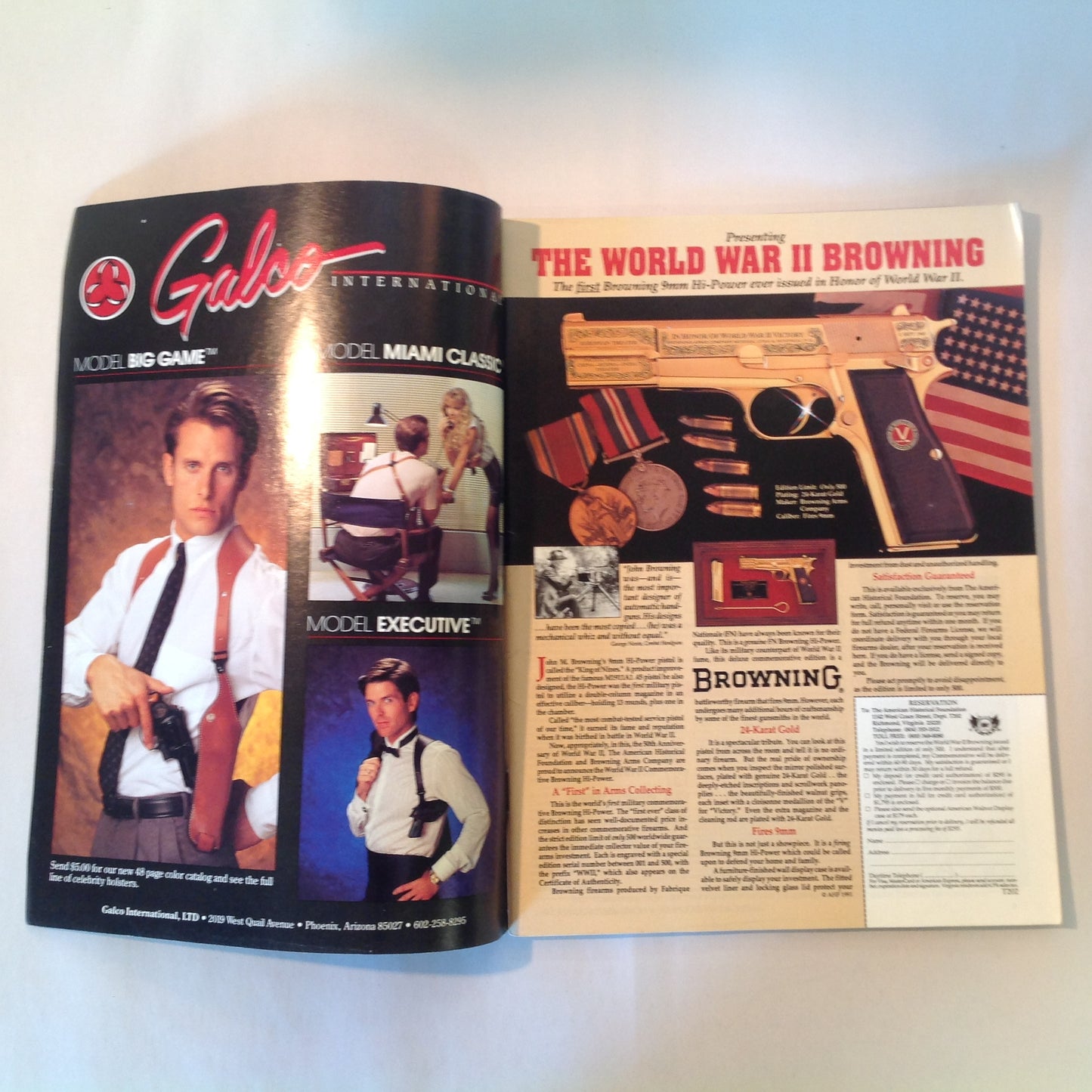 Vintage Nov/Dec 1991 American Handgunner Magazine Browning Hi-Power Cure Auto Pistol Blahs Hot Loads for 9mm Magnum