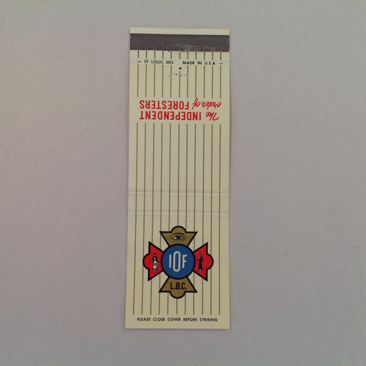 Vintage Matchbook Cover Independent Order of Foresters IOF LBC Benefit Society