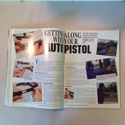 Vintage Nov/Dec 1991 American Handgunner Magazine Browning Hi-Power Cure Auto Pistol Blahs Hot Loads for 9mm Magnum