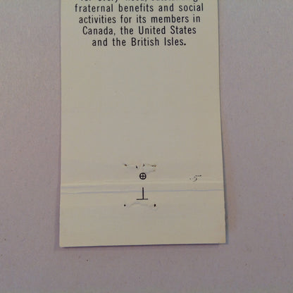 Vintage Matchbook Cover Independent Order of Foresters IOF LBC Benefit Society