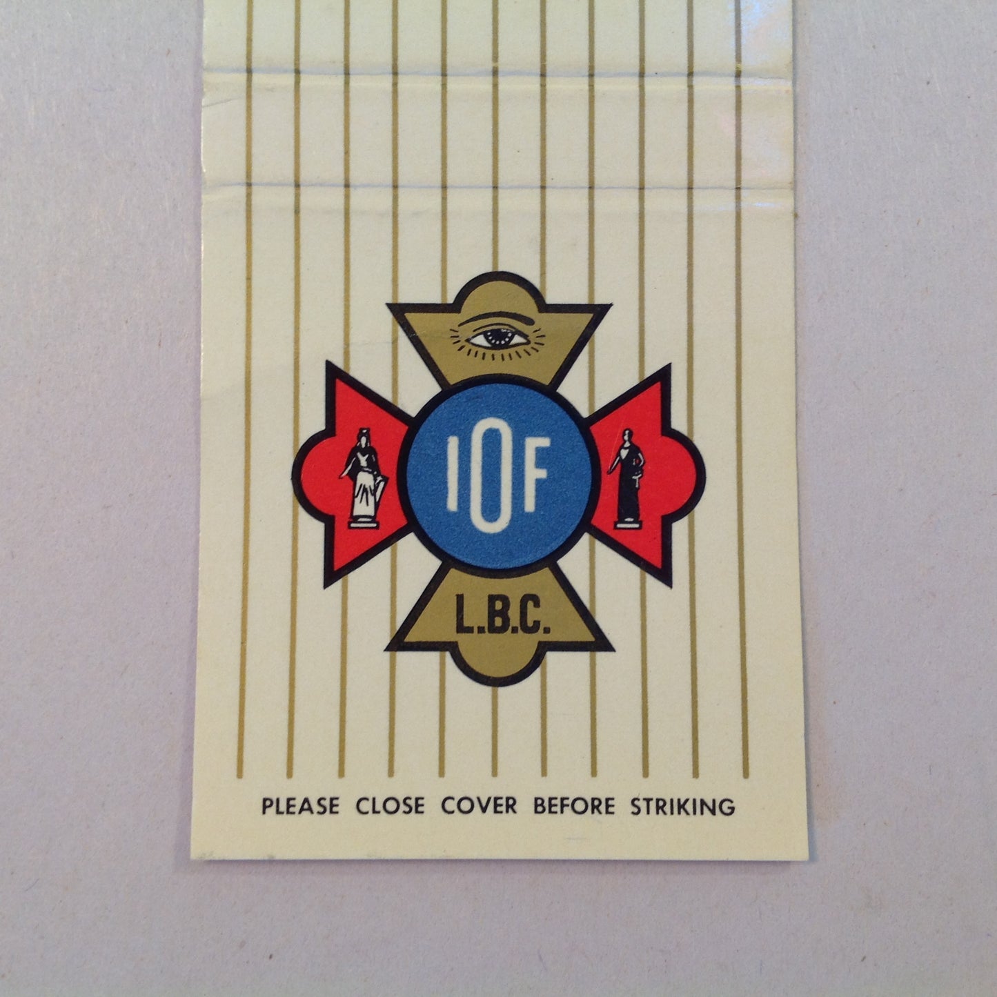 Vintage Matchbook Cover Independent Order of Foresters IOF LBC Benefit Society