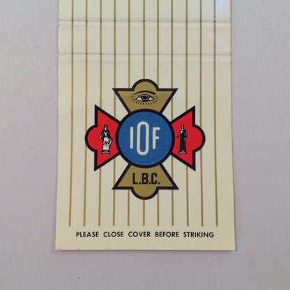 Vintage Matchbook Cover Independent Order of Foresters IOF LBC Benefit Society