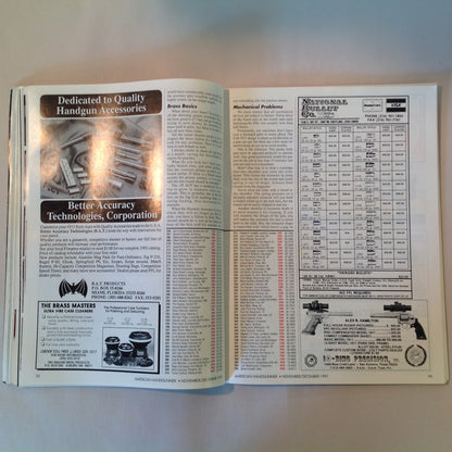 Vintage Nov/Dec 1991 American Handgunner Magazine Browning Hi-Power Cure Auto Pistol Blahs Hot Loads for 9mm Magnum