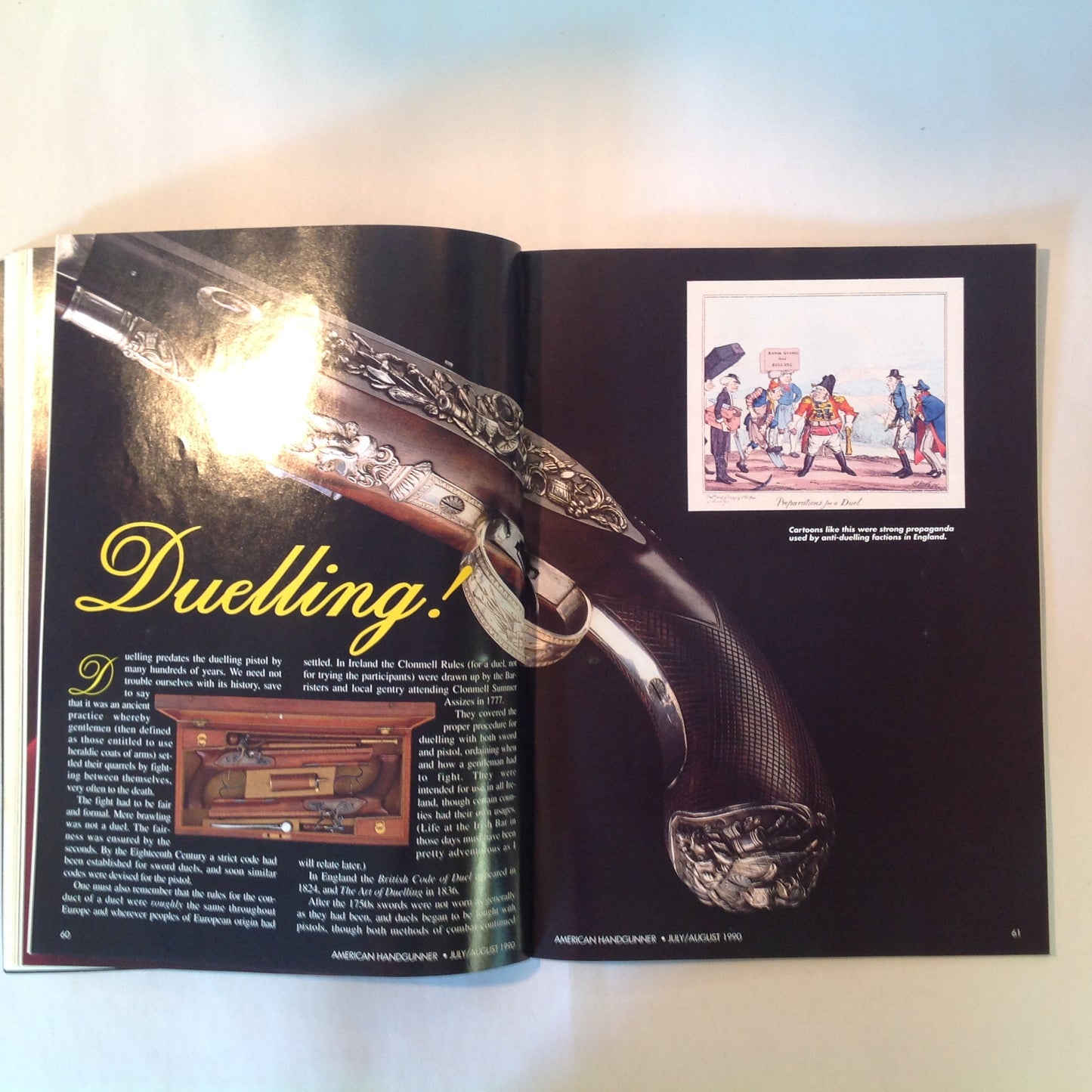 Vintage Jul/Aug 1990 American Handgunner Magazine Custom Combat .45 Auot Big Bore .500 Magnum