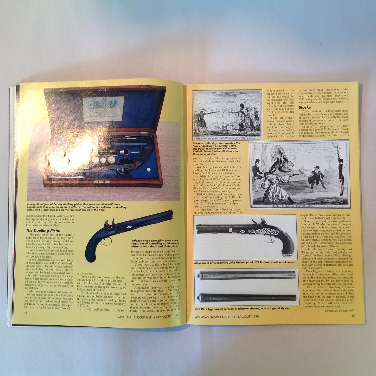 Vintage Jul/Aug 1990 American Handgunner Magazine Custom Combat .45 Auot Big Bore .500 Magnum