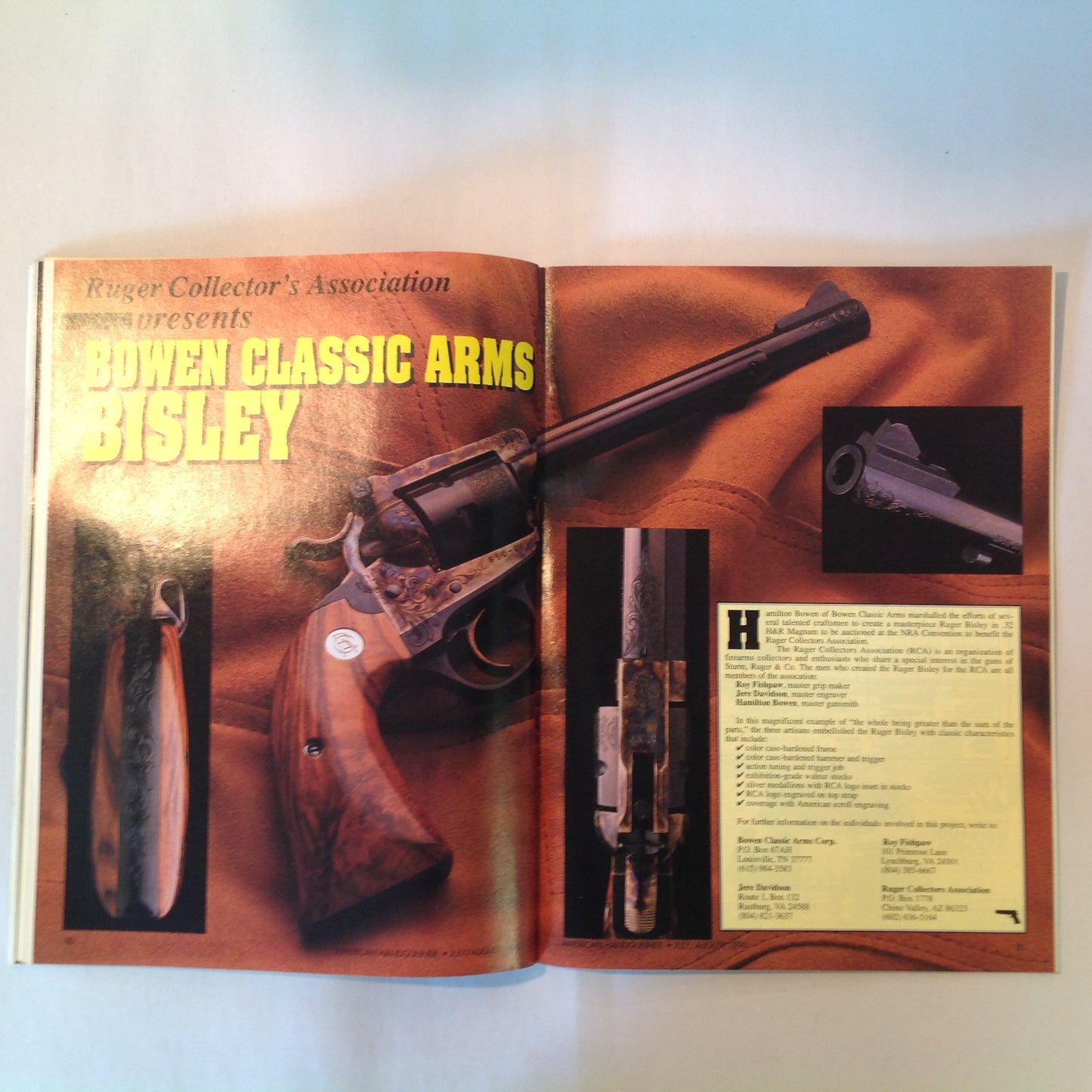 Vintage Jul/Aug 1990 American Handgunner Magazine Custom Combat .45 Auot Big Bore .500 Magnum