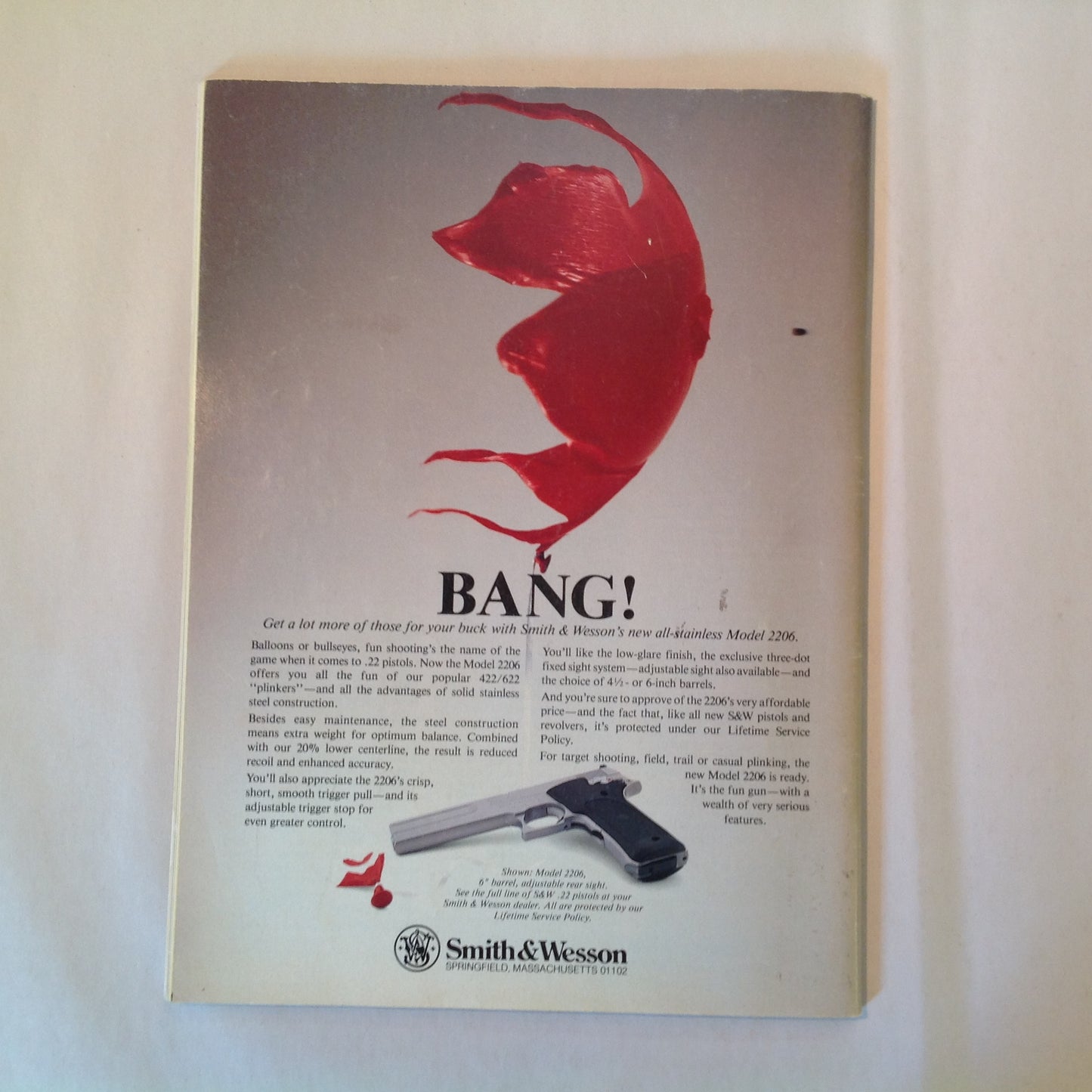 Vintage Jul/Aug 1990 American Handgunner Magazine Custom Combat .45 Auot Big Bore .500 Magnum