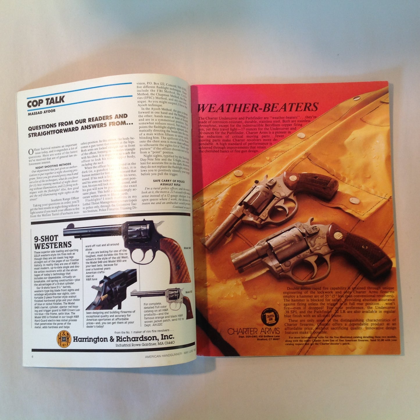 Vintage May/Jun 1982 American Handgunner Magazine Laser Handgun Sights Custom Ruger Super Blackhawk