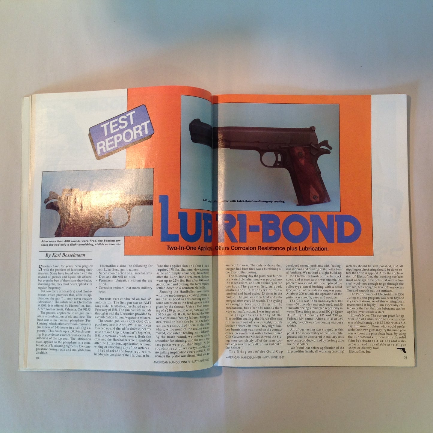 Vintage May/Jun 1982 American Handgunner Magazine Laser Handgun Sights Custom Ruger Super Blackhawk