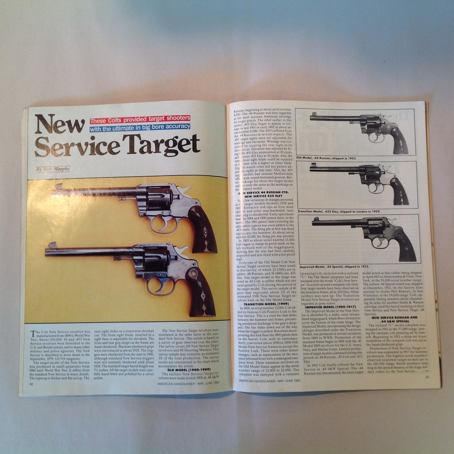 Vintage May/Jun 1982 American Handgunner Magazine Laser Handgun Sights Custom Ruger Super Blackhawk