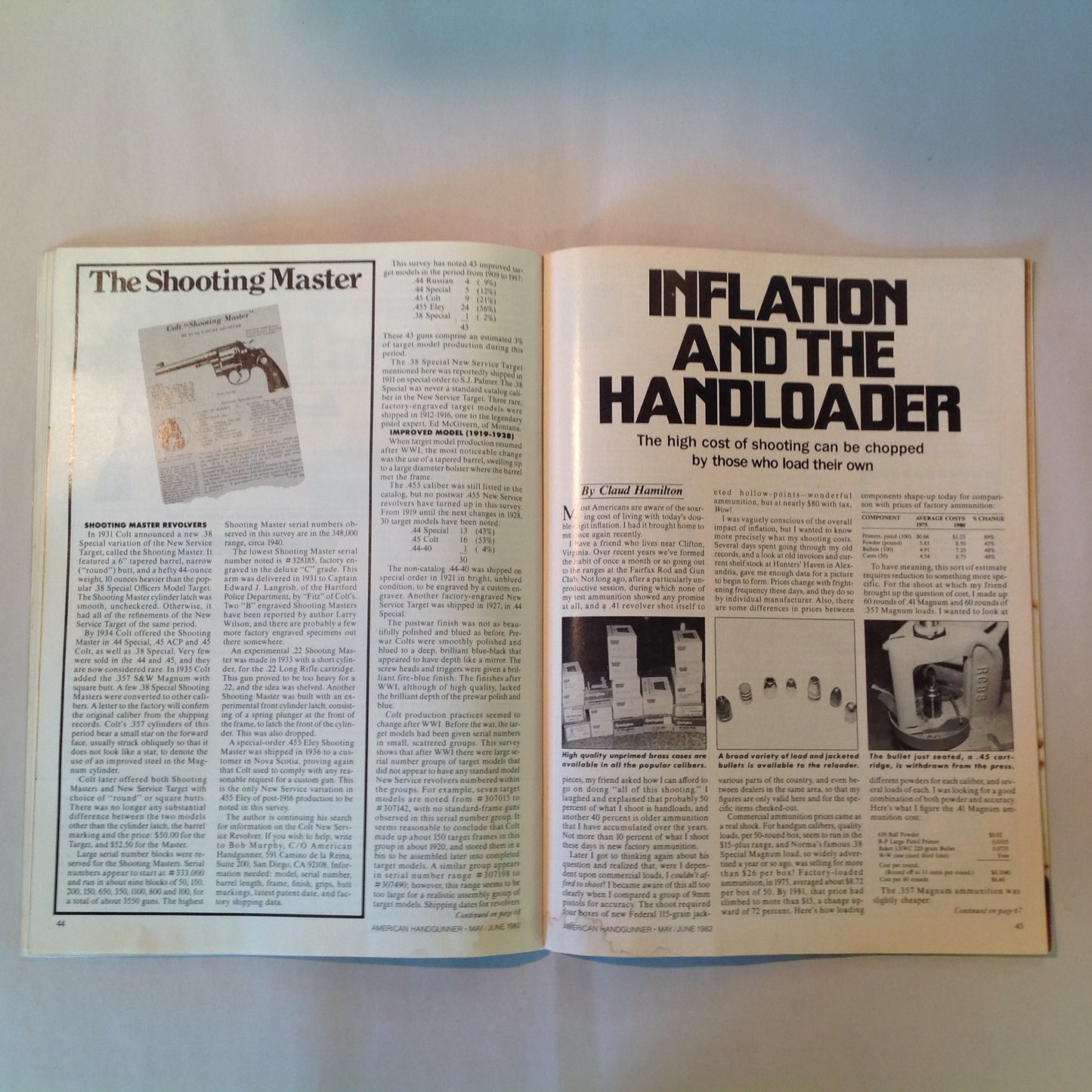 Vintage May/Jun 1982 American Handgunner Magazine Laser Handgun Sights Custom Ruger Super Blackhawk