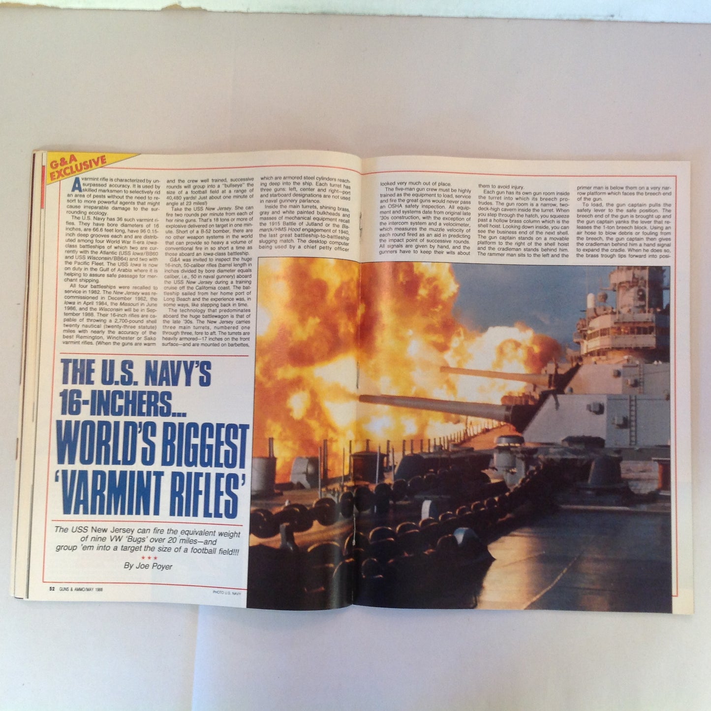 Vintage May 1988 Guns & Ammo Magazine .475 Monster Magnum US Navy Daisy Parker AHE