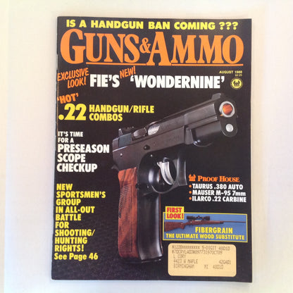 Vintage Aug 1988 Guns & Ammo FIE's New Wondernine .22 Combos Preseason Scope Checkup