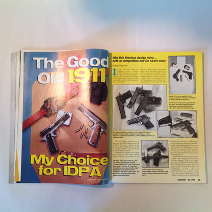 Vintage May 1999 Handguns Magazine Defensive Pistol Special Issue Monolith .45 Auto Beretta Combat Racegun Pro-Carry .45
