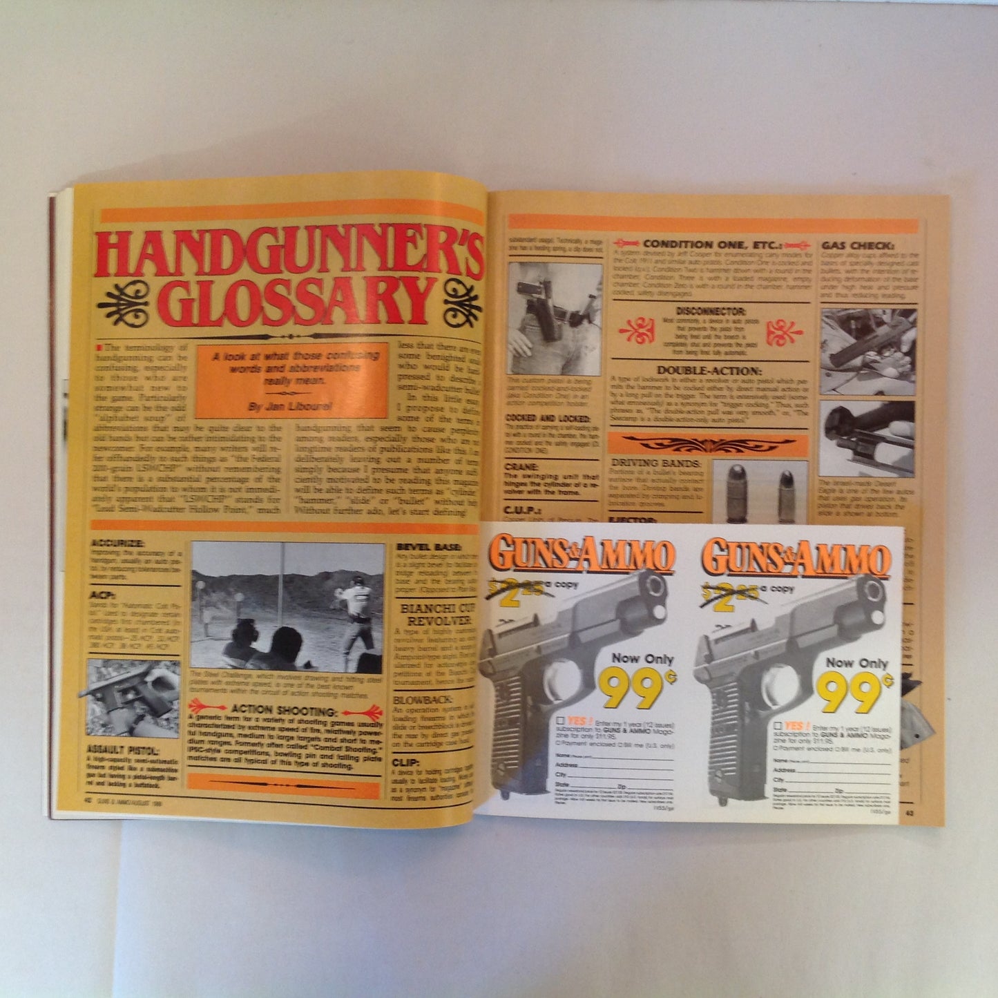Vintage Aug 1988 Guns & Ammo FIE's New Wondernine .22 Combos Preseason Scope Checkup