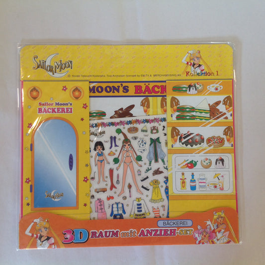 Vintage NOS Sailor Moon Beauty Shop Dressing Room Sticker Collection German
