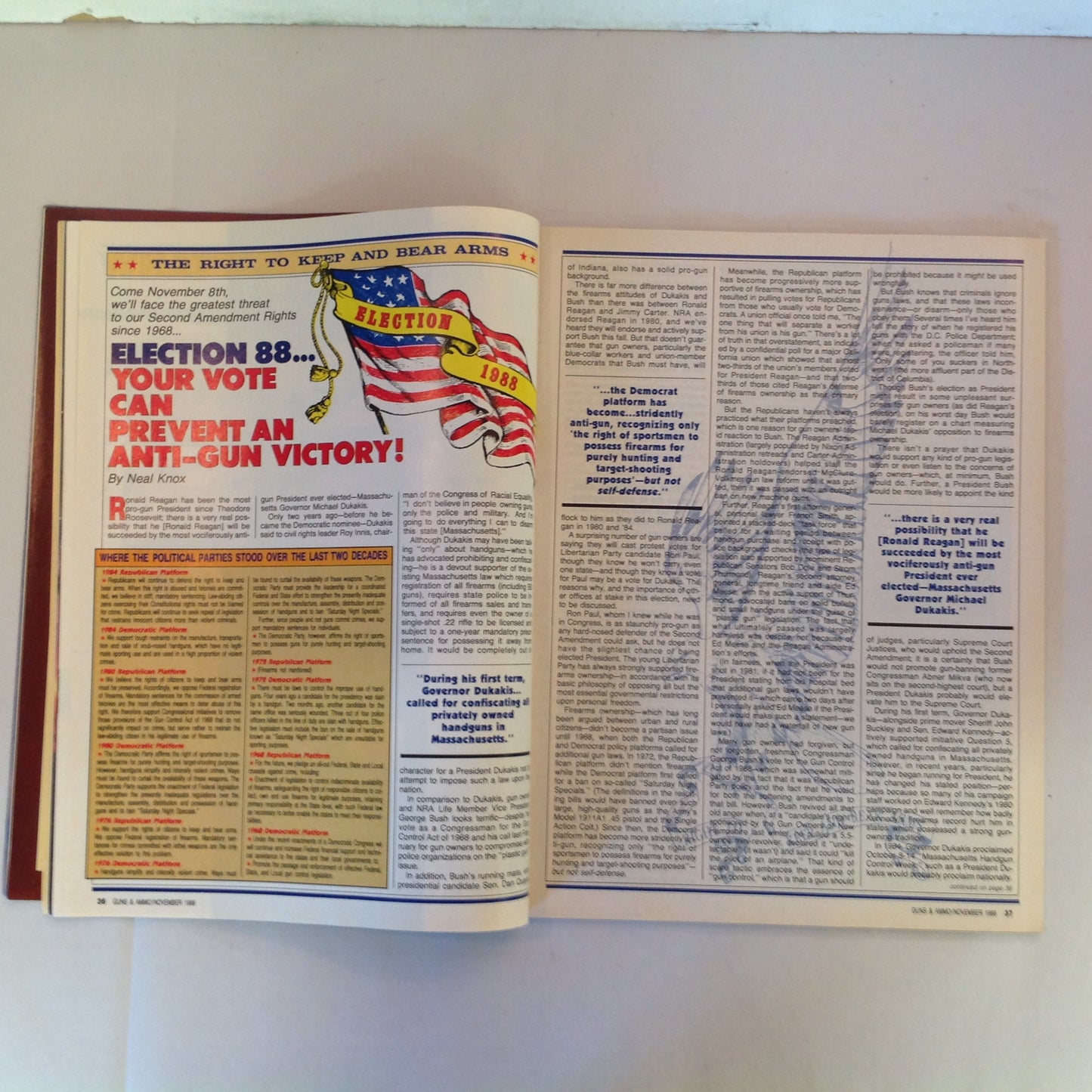 Vintage Nov 1988 Guns & Ammo Smith & Wesson New Generation Autos 1/4 Mile Shooting Frontier Lever Guns