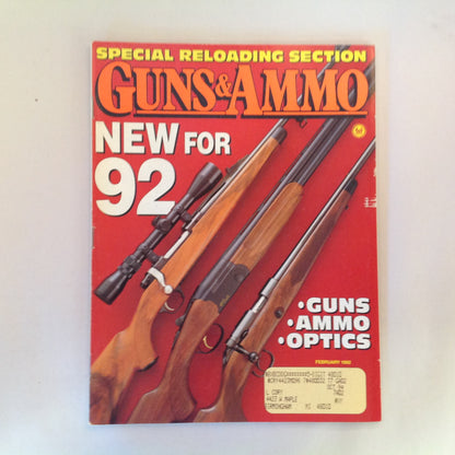 Vintage Feb 1992 Guns & Ammo New For 92 Special Reloading Section