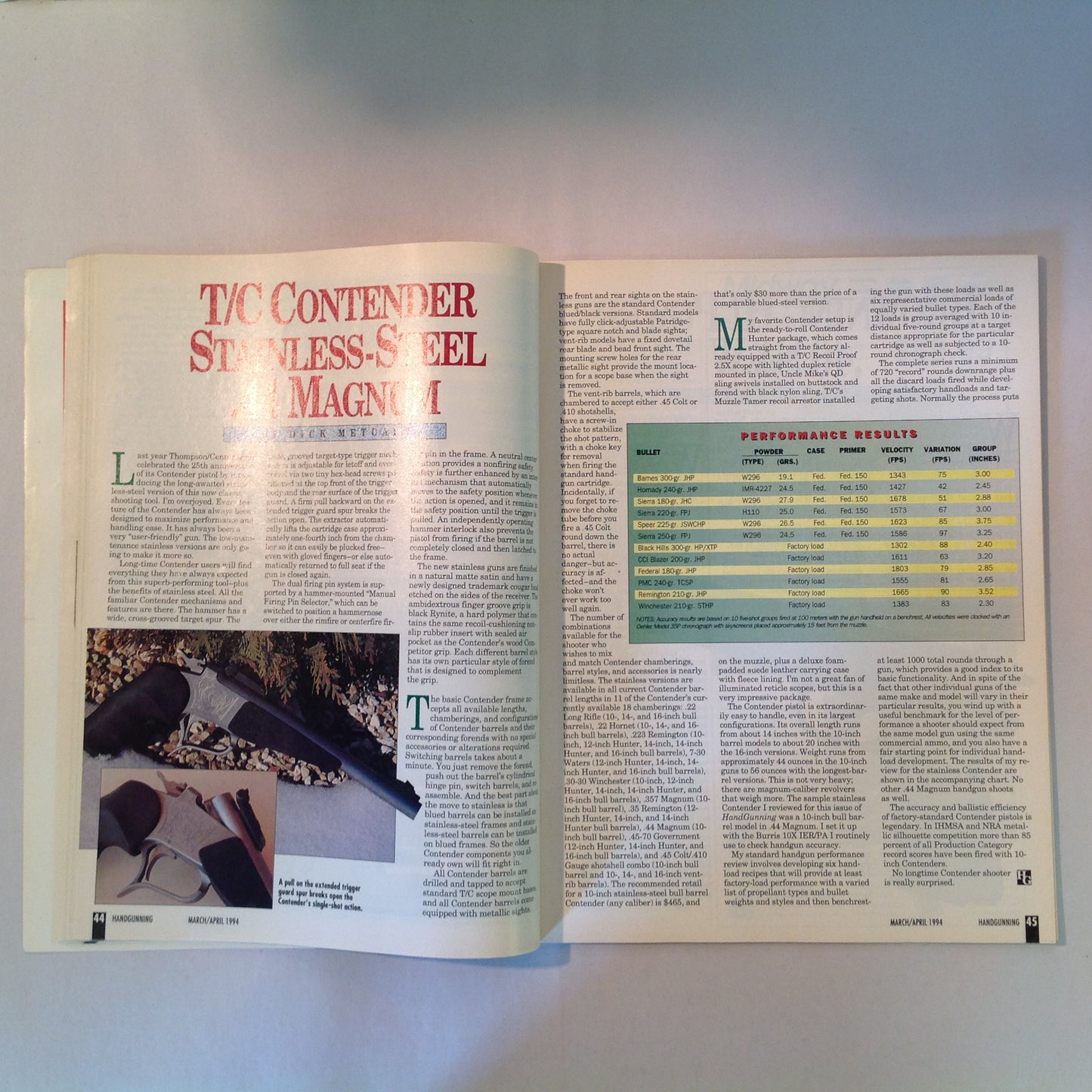 Vintage Mar/Apr 1994 Hand Gunning Magazine '94 Buyer's Guide 200 Guns First Looks Colt Taurus Browning