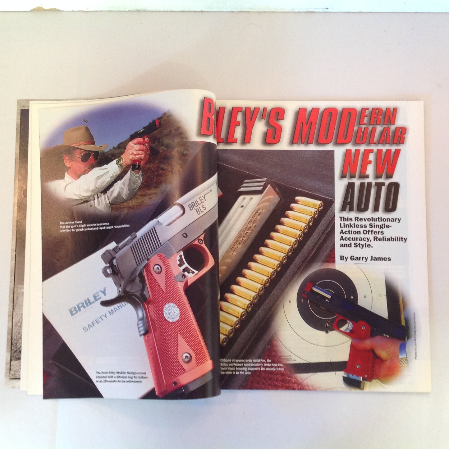 Vintage Jun 1998 Guns & Ammo 40th Anniversary Exclusive Revolutionary Auto Pistol Scattergun Power Play Custom .45's