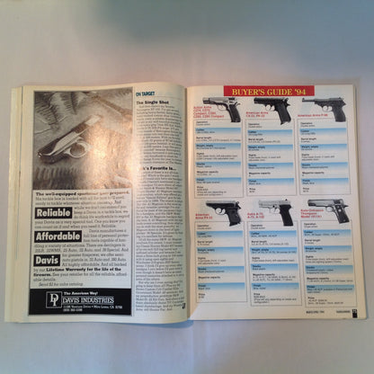 Vintage Mar/Apr 1994 Hand Gunning Magazine '94 Buyer's Guide 200 Guns First Looks Colt Taurus Browning