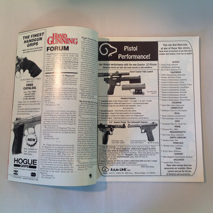 Vintage Jan/Feb 1992 Hand Gunning Magazine Wiley Clapp Spotlights Six Top Guns Taurus Goes Stainless Special Match Update Safari Arms RCBS Ammomaster