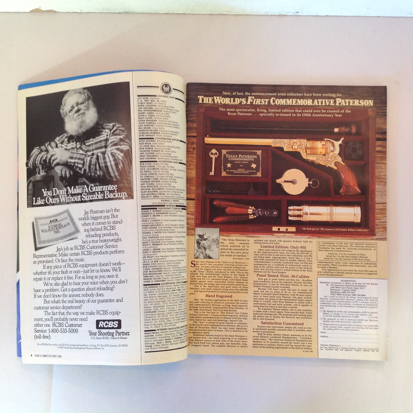 Vintage Oct 1988 Guns & Ammo New for the 90's Ruger Five-Shot .38 Handguns For All Reasons Special Handgun Issue