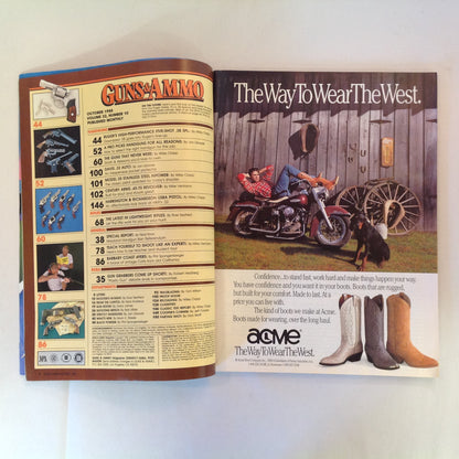 Vintage Oct 1988 Guns & Ammo New for the 90's Ruger Five-Shot .38 Handguns For All Reasons Special Handgun Issue
