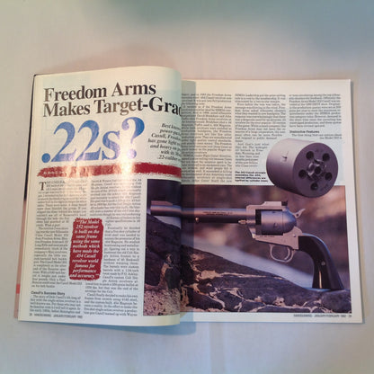 Vintage Jan/Feb 1992 Hand Gunning Magazine Wiley Clapp Spotlights Six Top Guns Taurus Goes Stainless Special Match Update Safari Arms RCBS Ammomaster