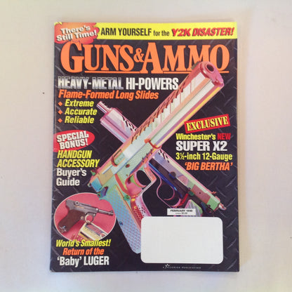 Vintage Feb 1999 Guns & Ammo Heavy Metal Hi-Powers Accessory Buyer's Guide Baby Luger Y2K DISASTER