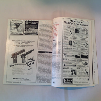 Vintage Jan/Feb 1992 Hand Gunning Magazine Wiley Clapp Spotlights Six Top Guns Taurus Goes Stainless Special Match Update Safari Arms RCBS Ammomaster