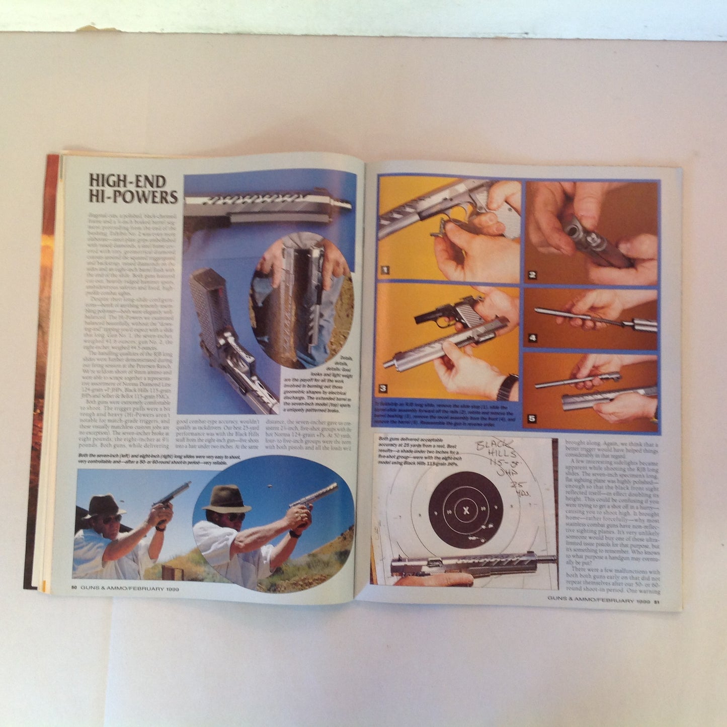Vintage Feb 1999 Guns & Ammo Heavy Metal Hi-Powers Accessory Buyer's Guide Baby Luger Y2K DISASTER