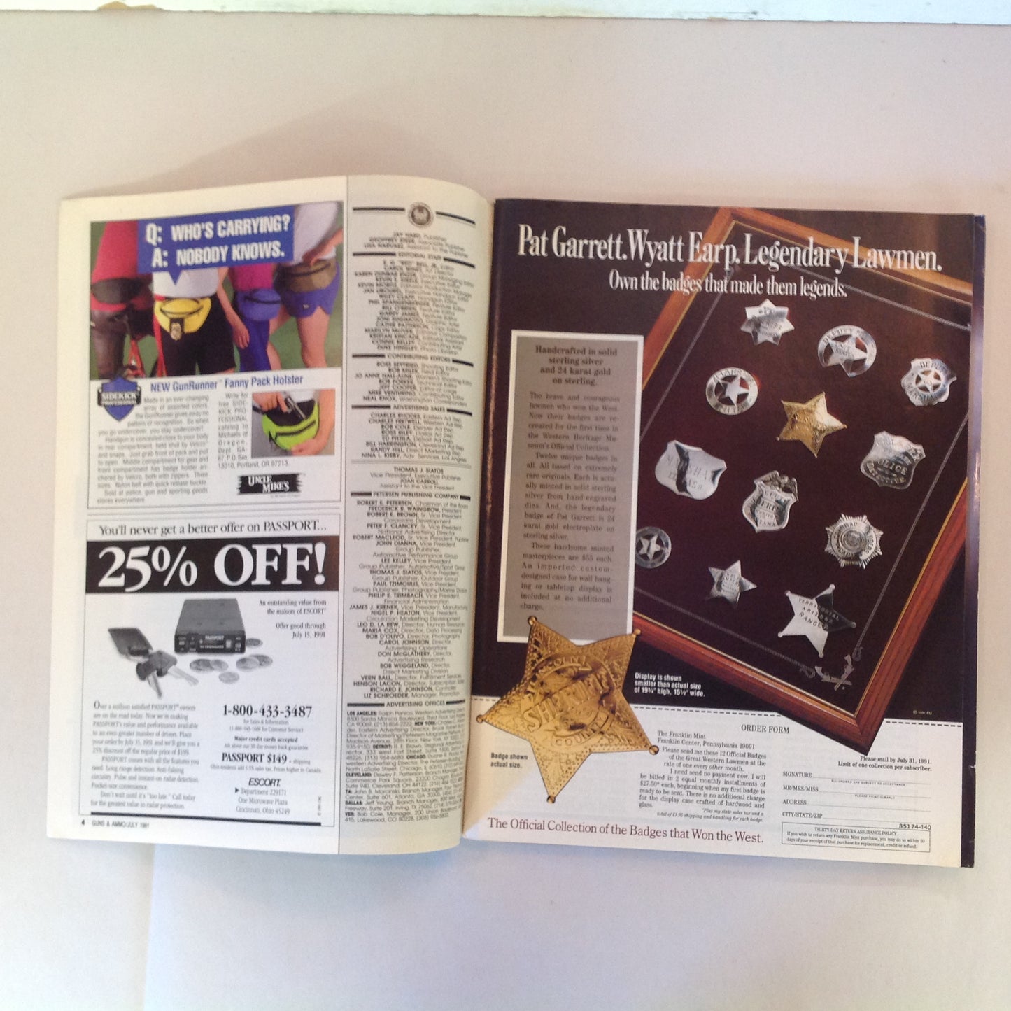 Vintage Jul 1991 Guns & Ammo The Fightin' .40 S&W Three Main Magnums Gun Care Do's & Dont's