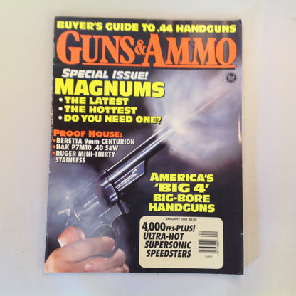 Vintage Jan 1993 Guns & Ammo Buyer's Guide to .44 Handguns Special Issue Magnums America's Big 4 Bore Handguns