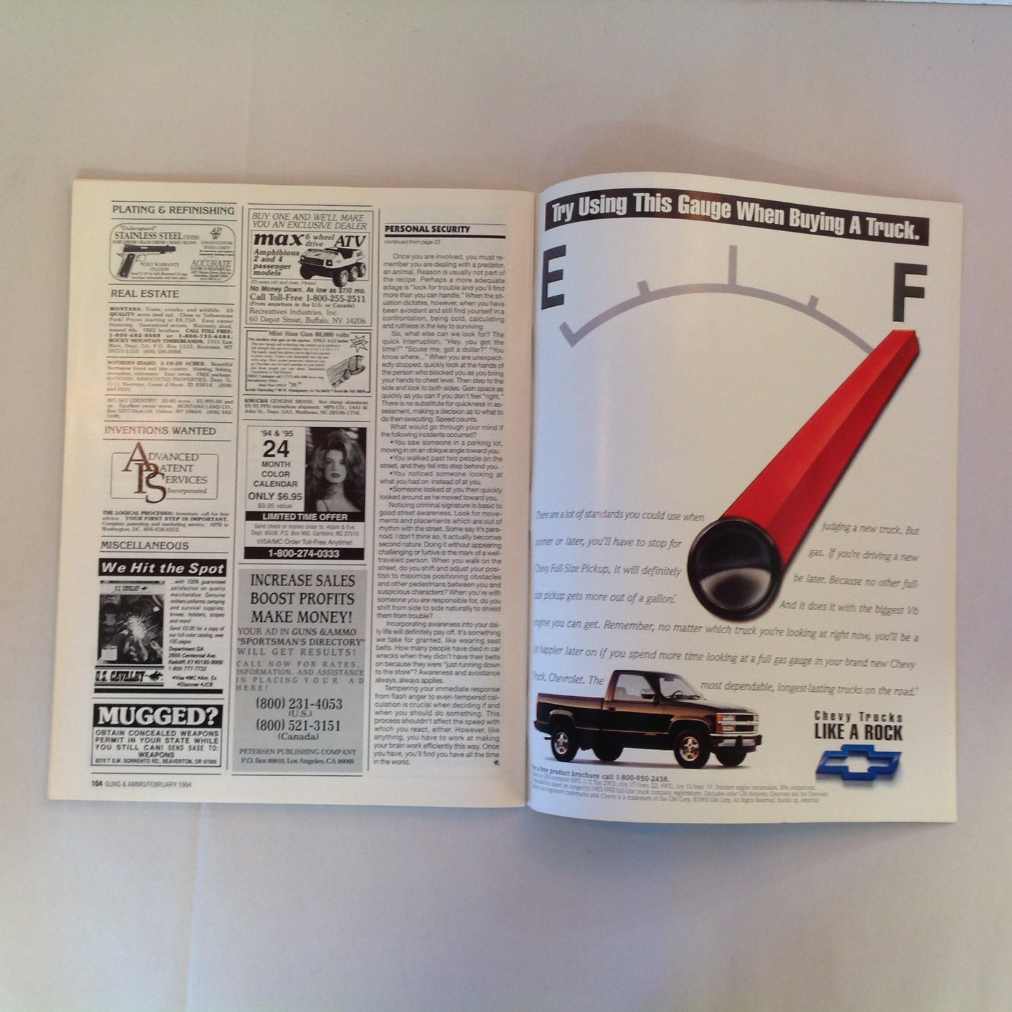 Vintage Feb 1994 Guns & Ammo New For 94 Guns Ammo Optics Combat Handgun Tactics