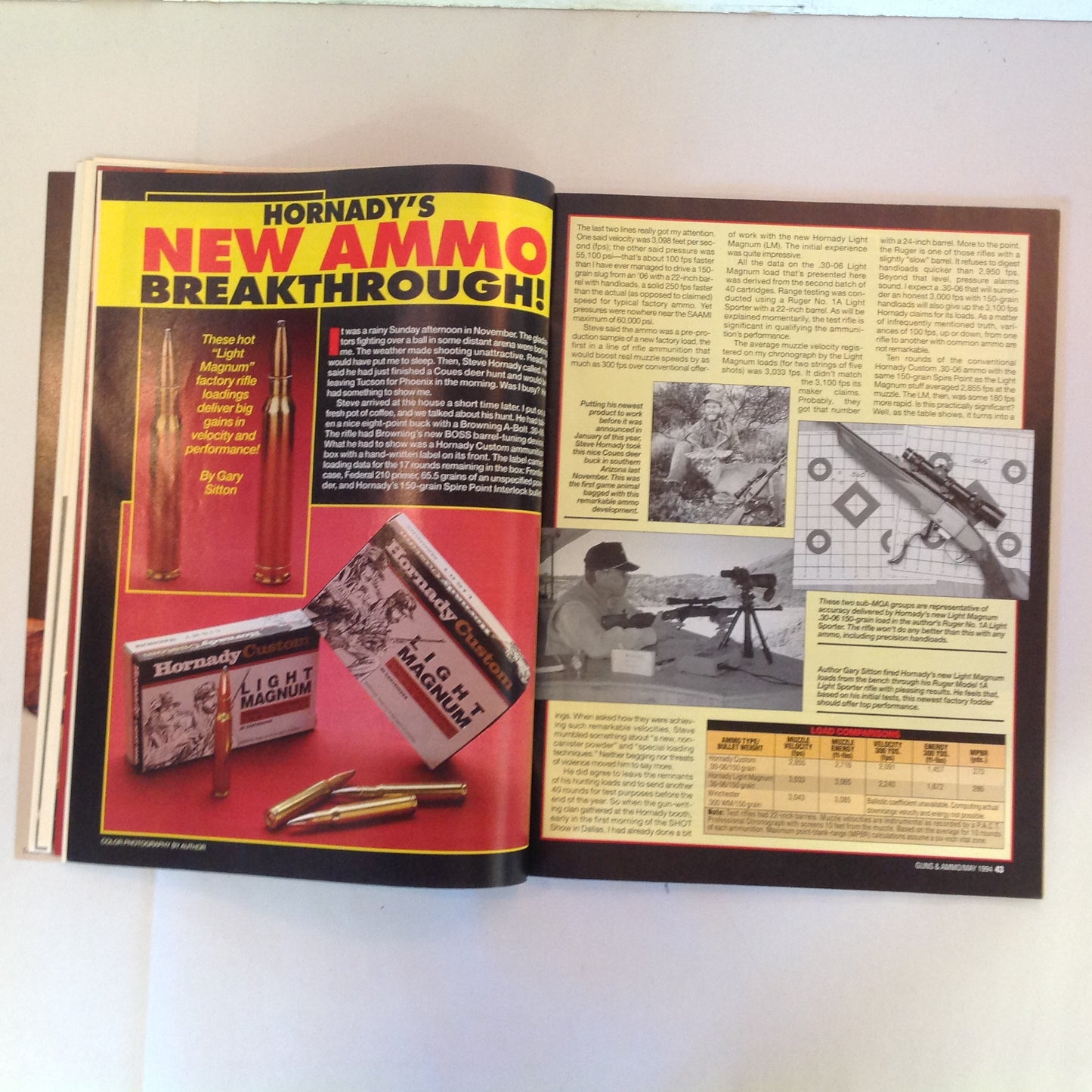 Vintage May 1994 Guns & Ammo Pros Pick Top 10 Combat Handguns Hornady Light Magnum 13-Shot .45 ACP