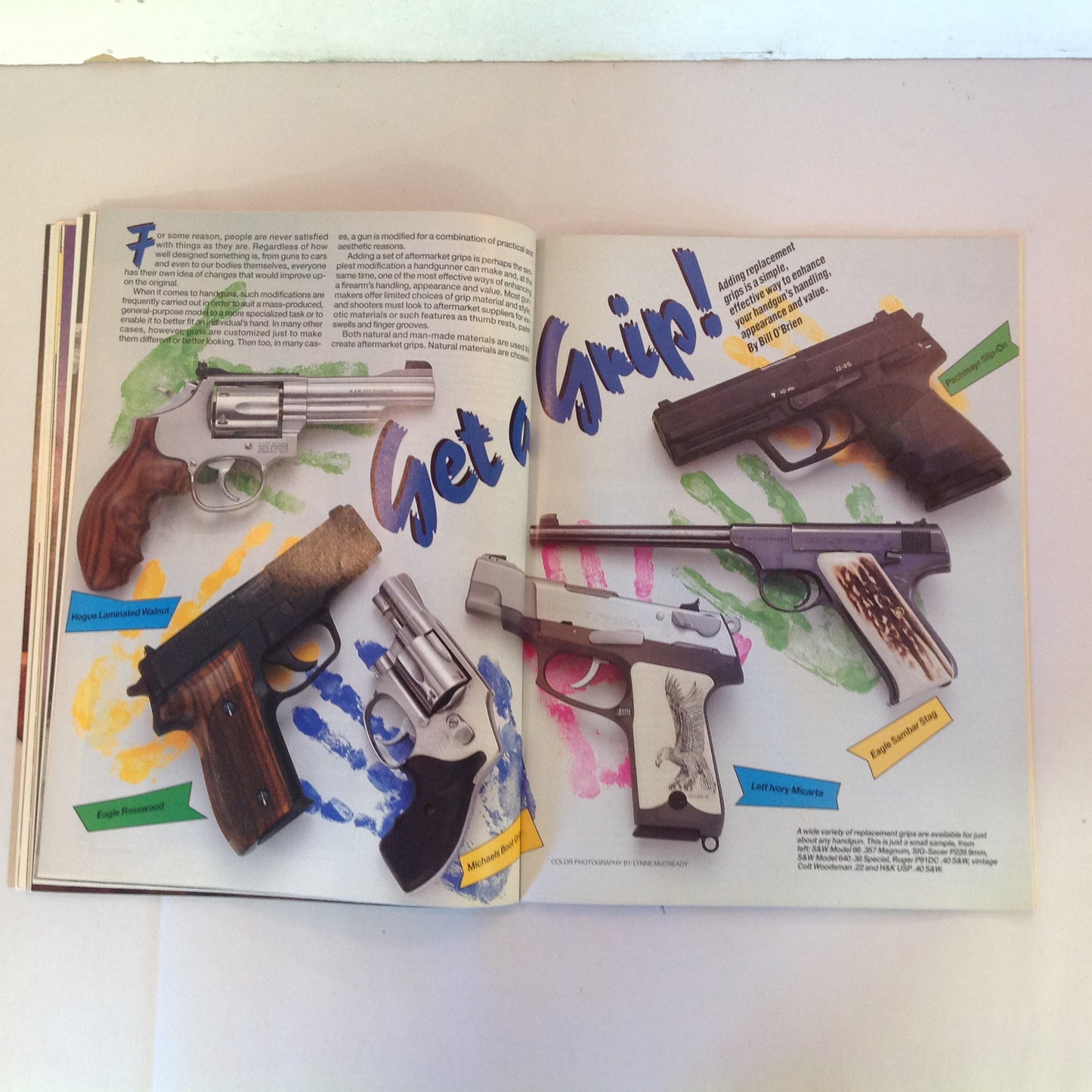 Vintage May 1994 Guns & Ammo Pros Pick Top 10 Combat Handguns Hornady Light Magnum 13-Shot .45 ACP