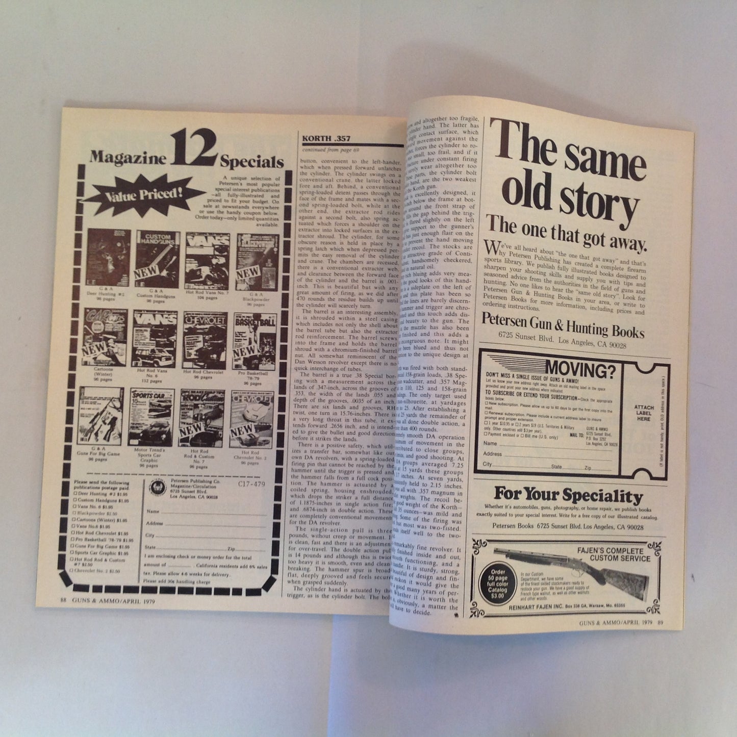 Vintage April 1979 Guns & Ammo Zeiss Scope ERMA .22 Rimfire Wootters Caribou Field Tests