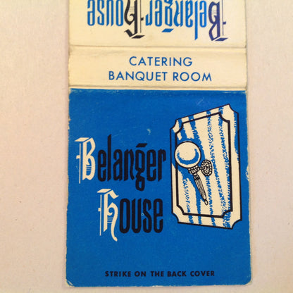 Vintage Matchbook Cover Belanger House Supper Club Royal Oak MI Catering Banquet Room