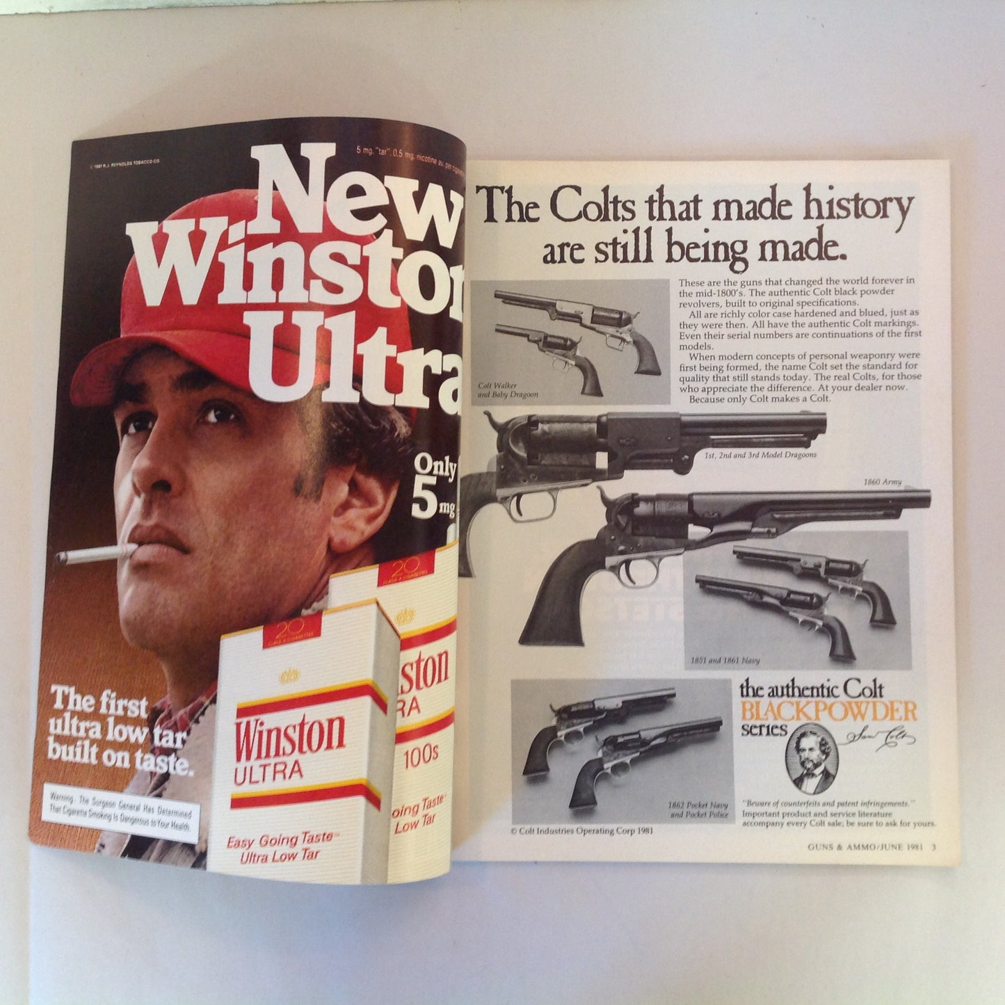 Vintage Jun 1981 Guns & Ammo Smith & Wesson Magnum Colt's Pocket Peacemaker Crime Stops at Gunpoint