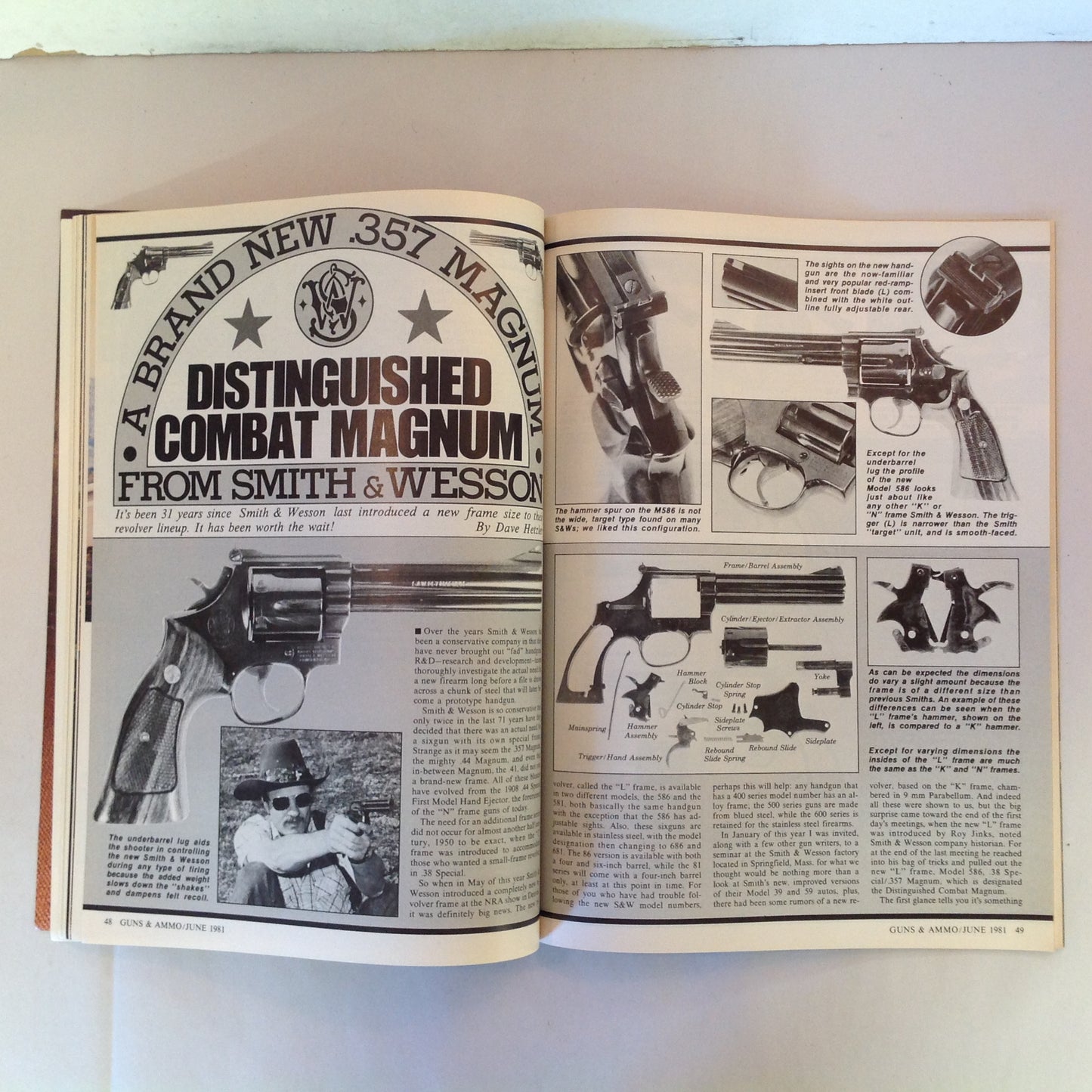 Vintage Jun 1981 Guns & Ammo Smith & Wesson Magnum Colt's Pocket Peacemaker Crime Stops at Gunpoint