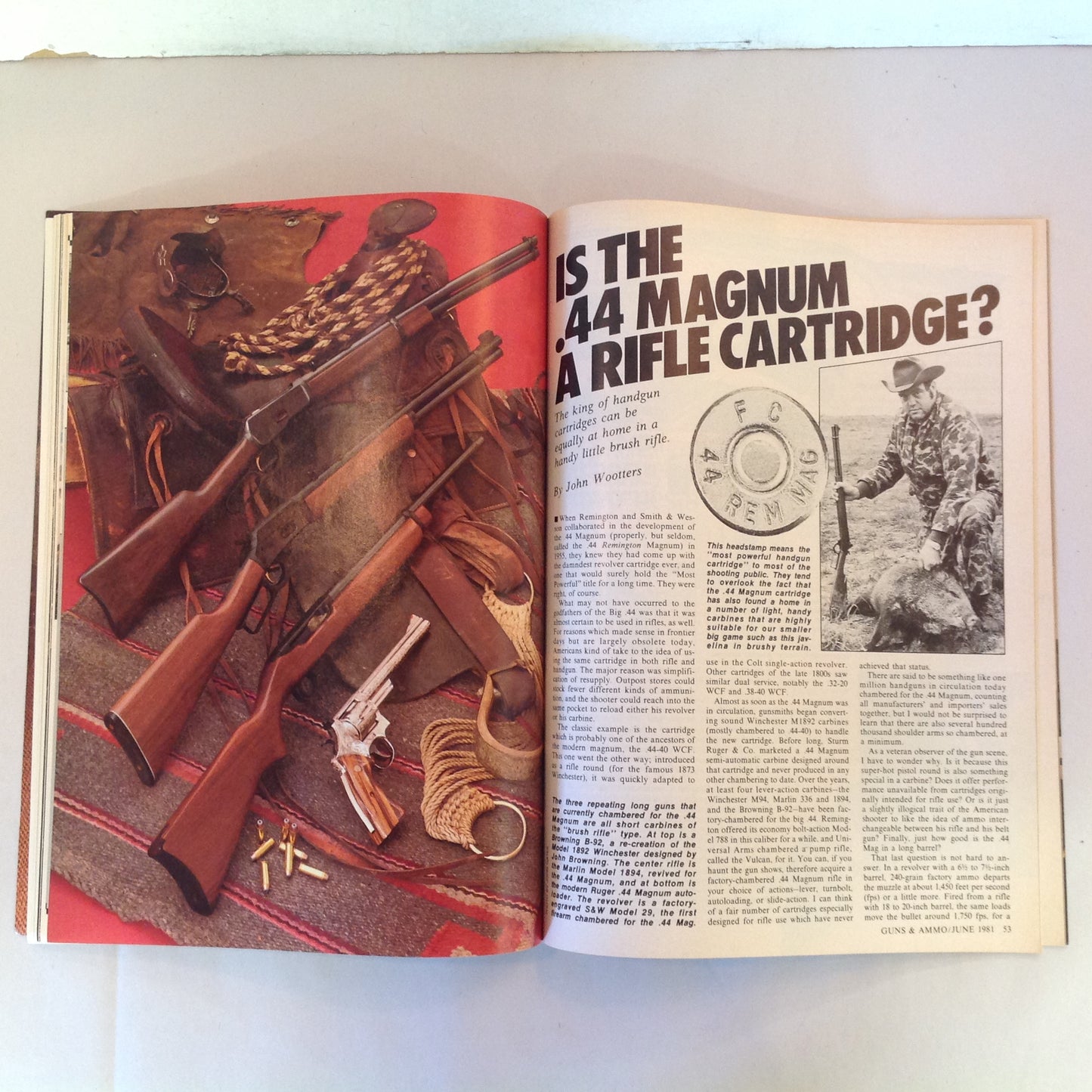 Vintage Jun 1981 Guns & Ammo Smith & Wesson Magnum Colt's Pocket Peacemaker Crime Stops at Gunpoint