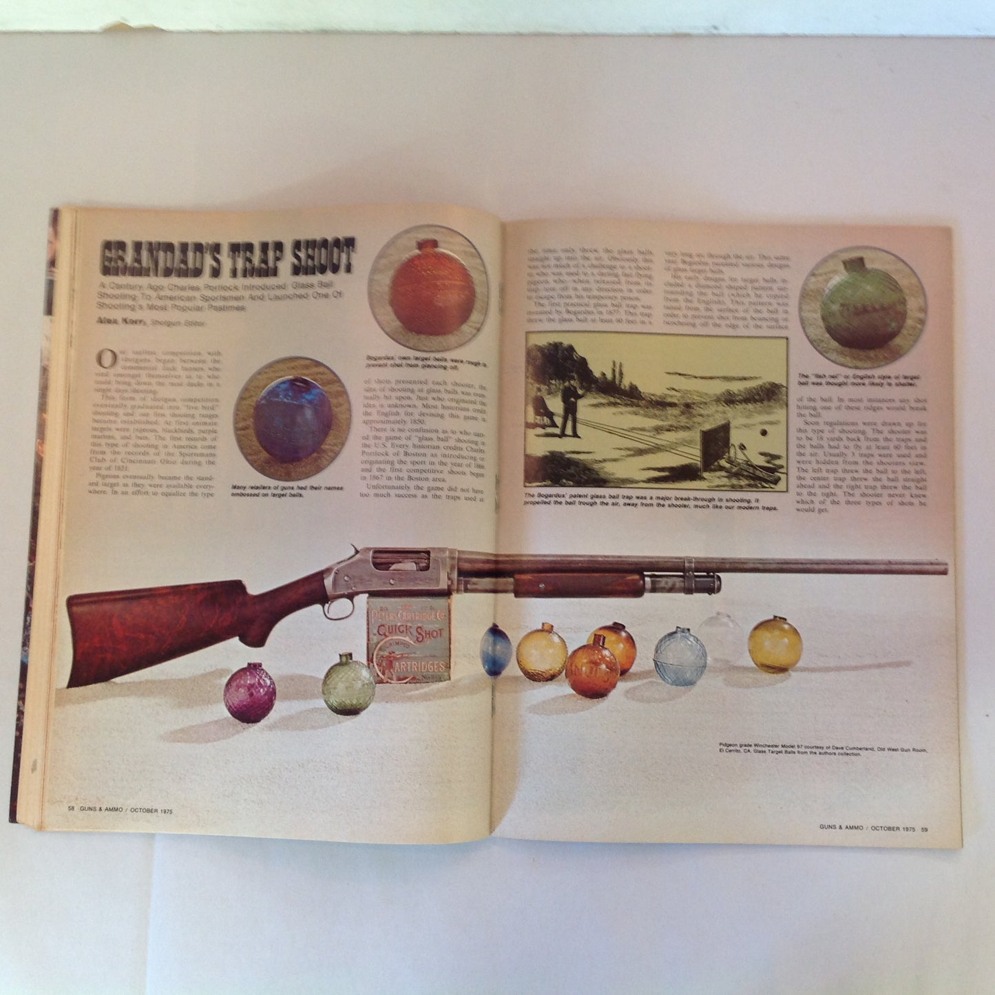 Vintage Oct 1975 Guns & Ammo Mystique of the Mauser Tom Swift's Electric Rifle Quad Cutter
