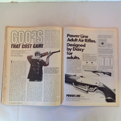 Vintage Oct 1975 Guns & Ammo Mystique of the Mauser Tom Swift's Electric Rifle Quad Cutter