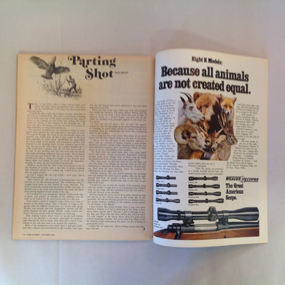 Vintage Oct 1975 Guns & Ammo Mystique of the Mauser Tom Swift's Electric Rifle Quad Cutter