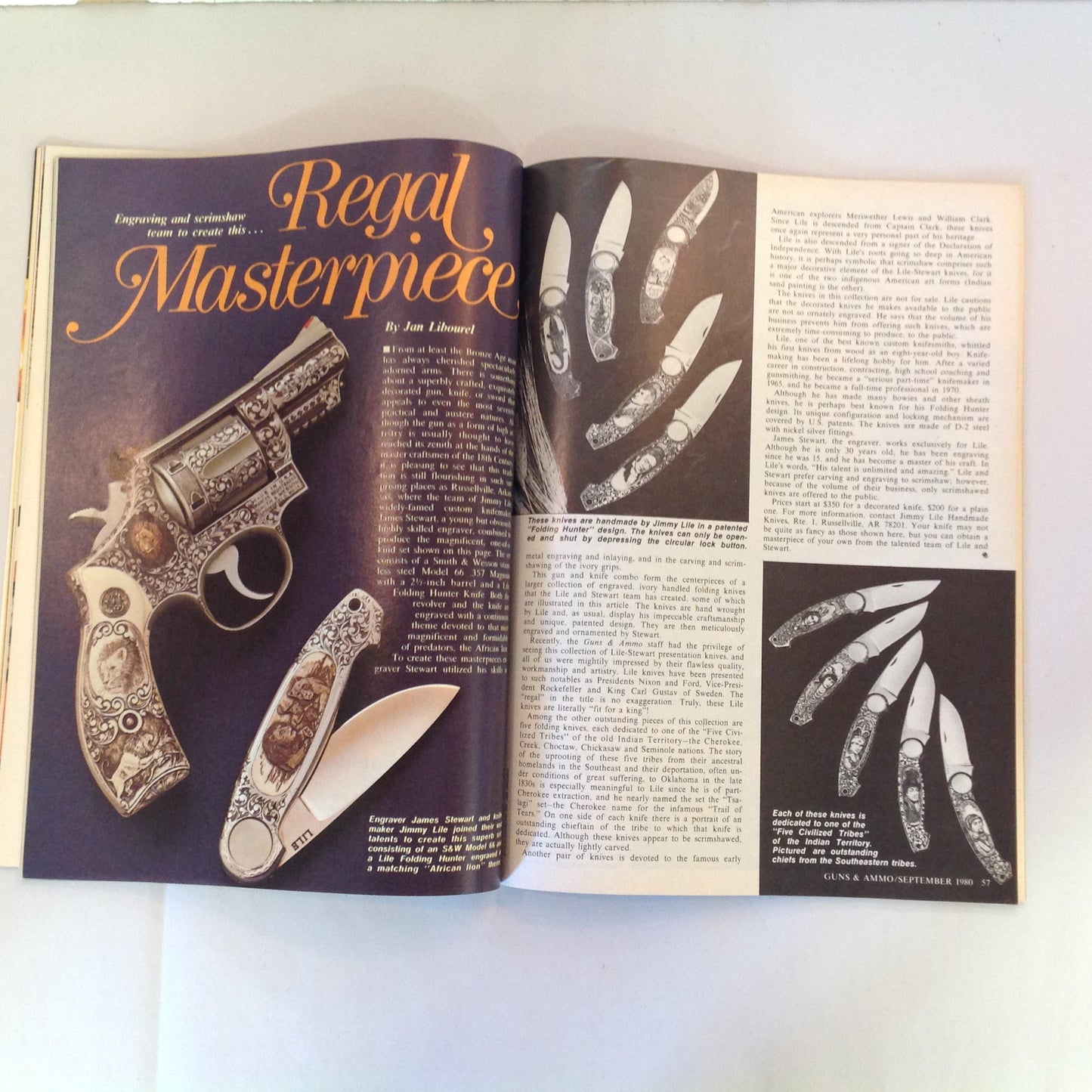 Vintage Sep 1980 Guns & Ammo Valmet System 3 Guns in 1 98 Mauser Old Time Calibers