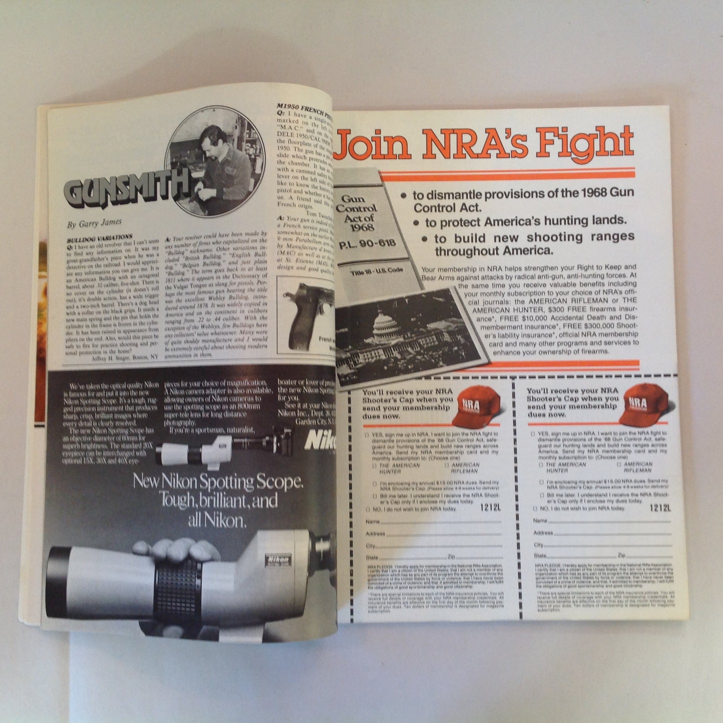 Vintage Nov 1982 Guns & Ammo Smith & Wesson's Stainless Steel Semi-Autos .222 Remington