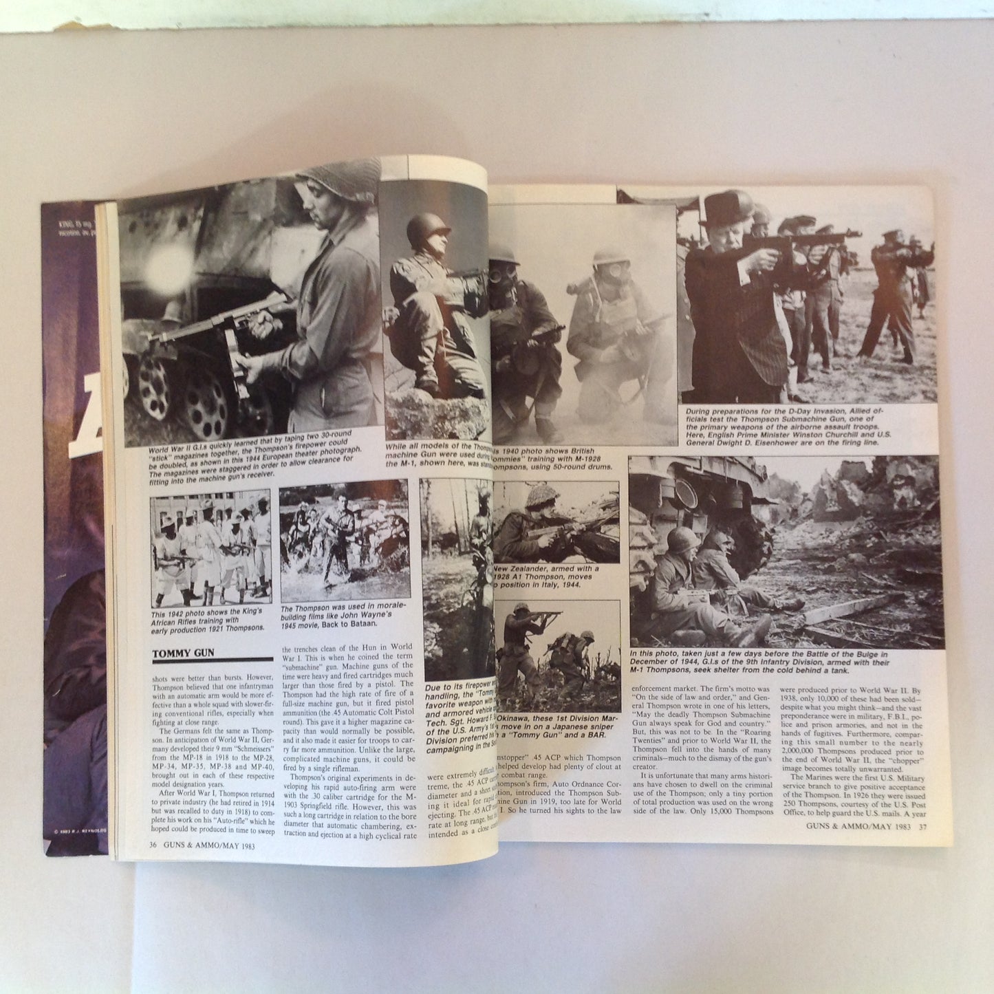 Vintage May 1983 Guns & Ammo Tommy Gun Ultimate 9mm Defense Round Winchester 97