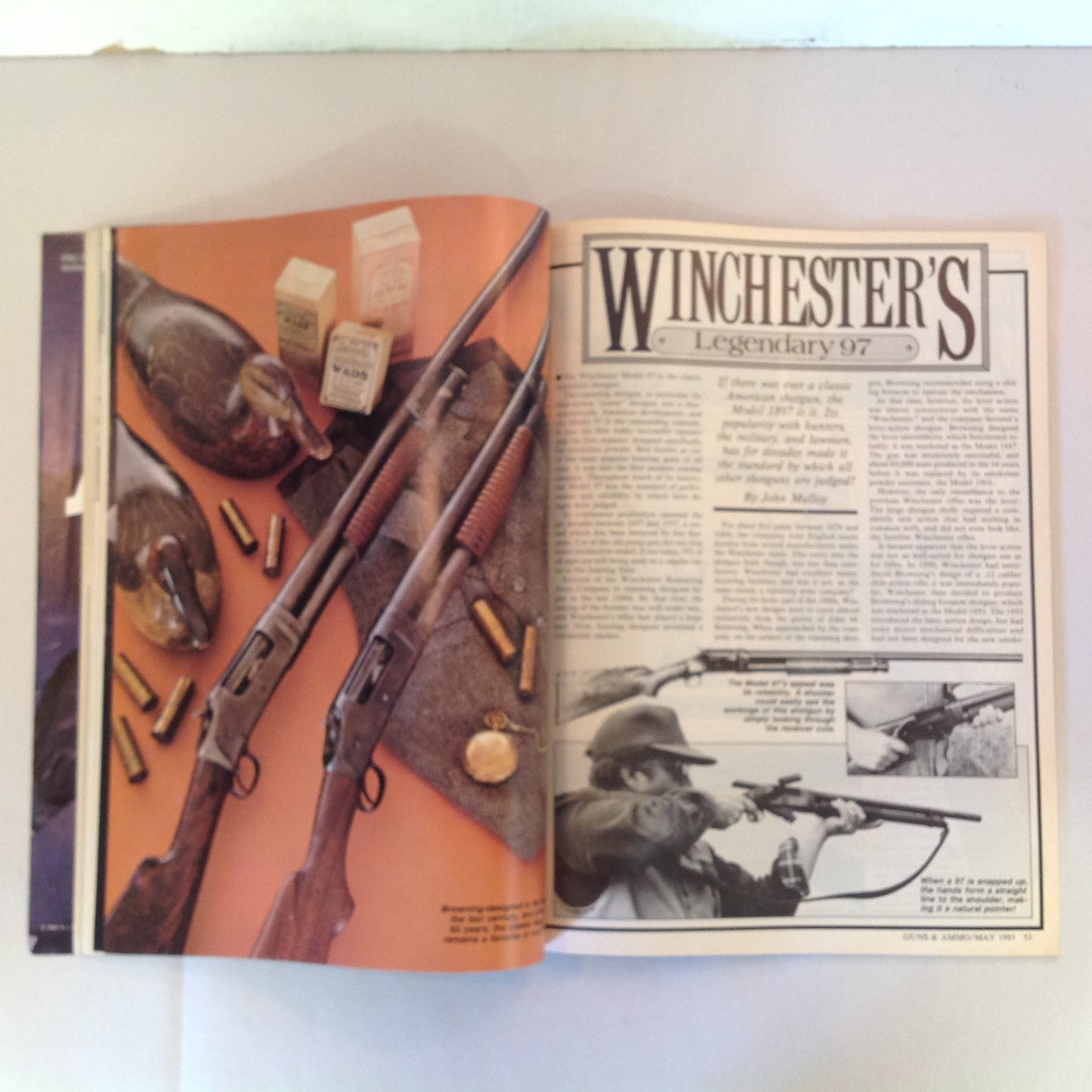 Vintage May 1983 Guns & Ammo Tommy Gun Ultimate 9mm Defense Round Winchester 97